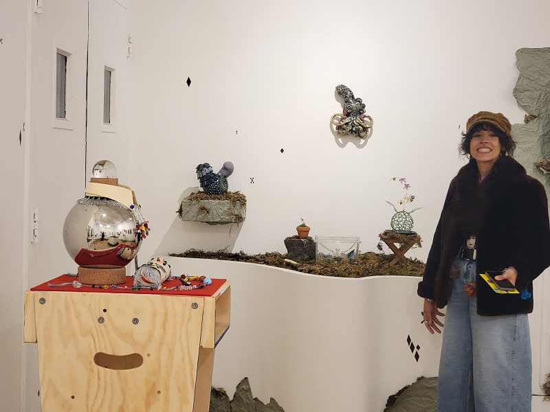 Students at Jewelry week exhibition